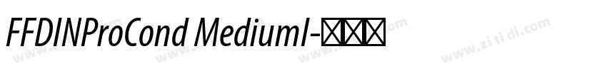 FFDINProCond MediumI字体转换